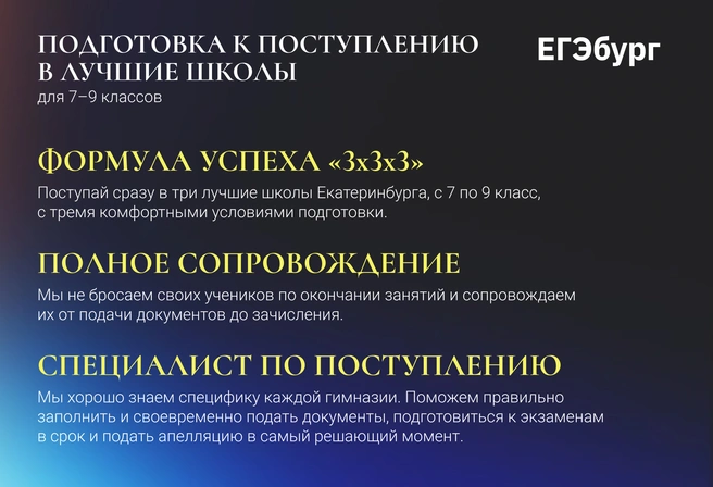 В ЕГЭбурге можно готовиться к экзаменам в СУНЦ, гимназию № 9, лицей № 130 по всем необходимым предметам, не пересекаясь по расписанию | Источник: ЕГЭбург