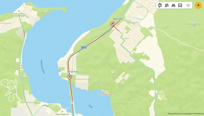 Водители жалуются на затрудненное движение на участке | Источник: 2ГИС