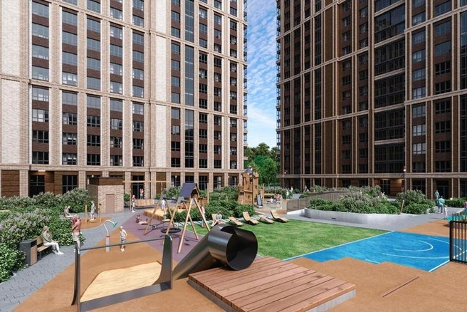 Двор современный и красивый | Источник: ООО&nbsp;«Д54 Недвижимость»