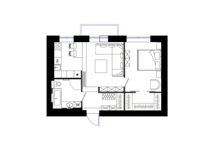 Счастье не за горами: квартира 48 м² по проекту Татьяны Страту (фото 7)