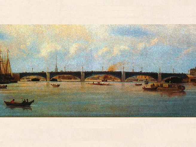 Вид на Литейный мост в Санкт-Петербурге. Акварель Петра Верещагина, 1870-е годы. | Источник: Wikimedia Commons