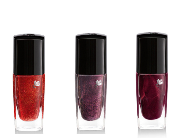Лак для ногтей Vernis In Love, новогодняя коллекция, Lancôme. Цвета - 425 Rose Midnight, 455 Nuit Enchantée, 475 Prune Rêvé