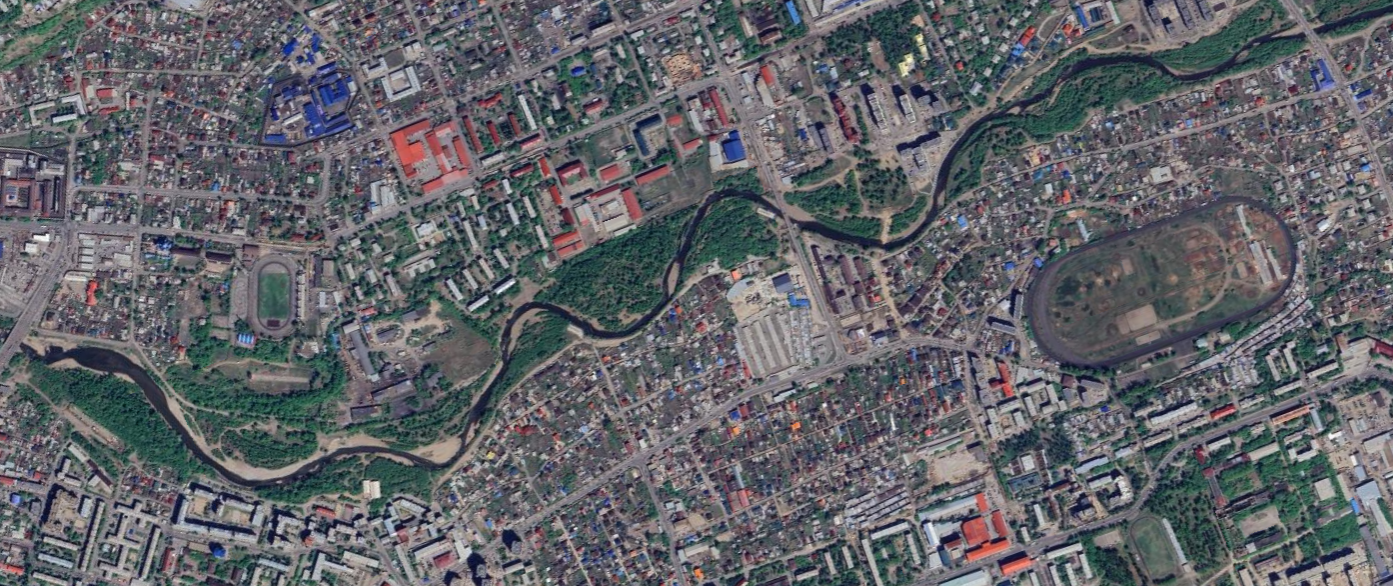 Набережная Ушаковки | Источник: Google.earth.com