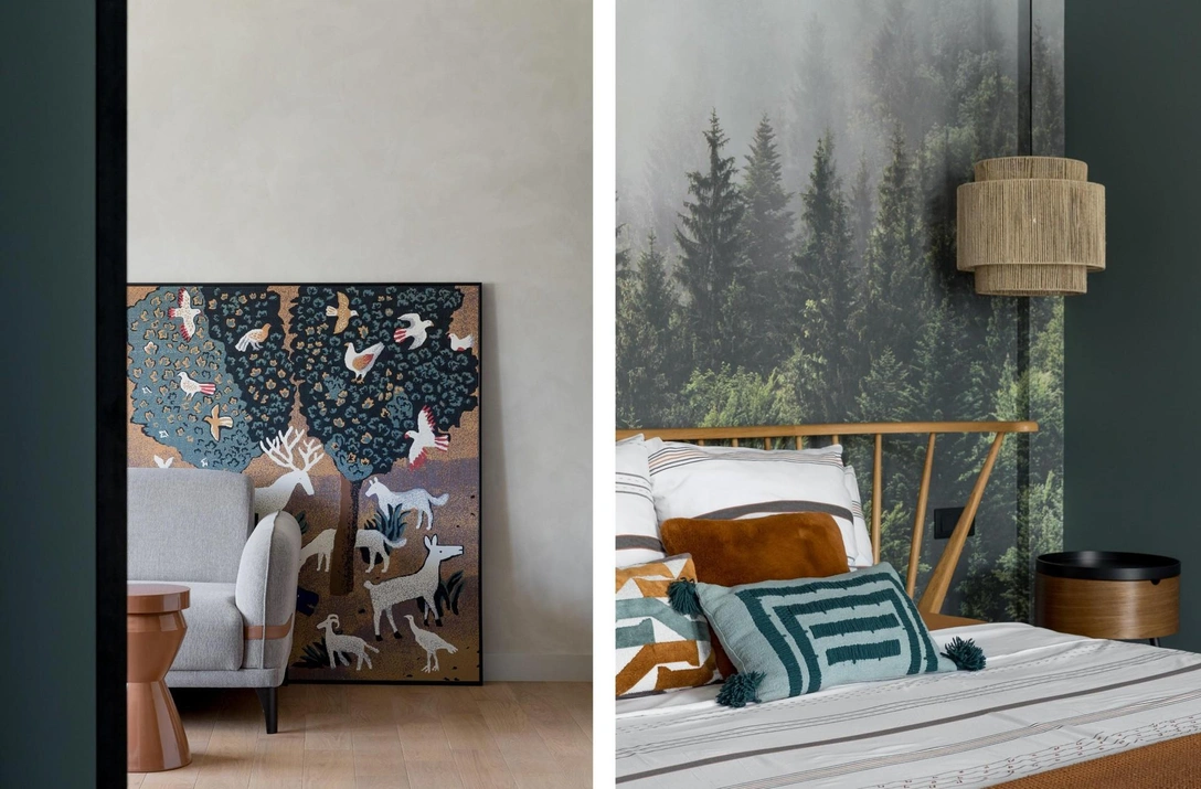 Тишина леса: заглянем в квартиру 60 м² с элементами сканди и бохо в Челябинске | Источник: Елизавета Гуровская