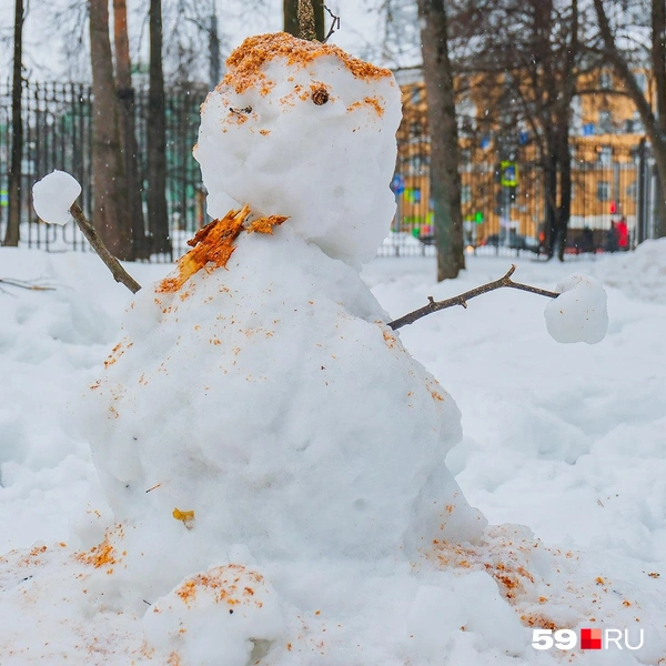 Снеговик с кухни Юлии Высоцкой | Источник: Тимофей Калмаков