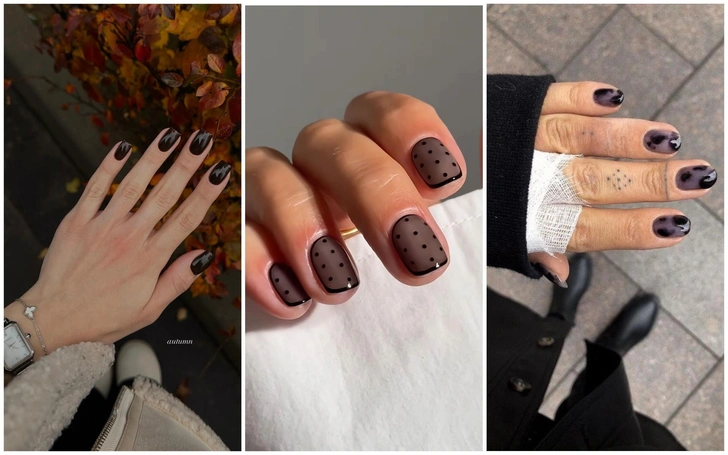 Осенний сезон: 20 самых красивых идей маникюра в темных оттенках | Источник: Социальные сети