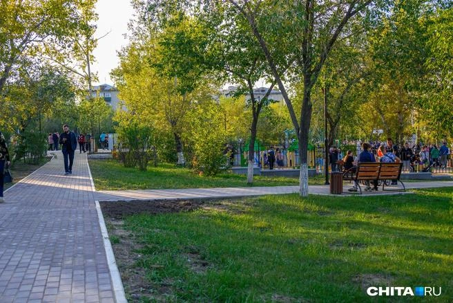 Парк «Коллективный труд» отремонтировали два года назад | Источник: Олег Фёдоров / CHITA.RU