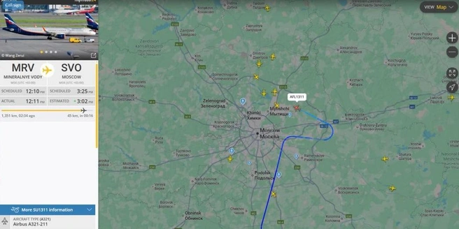Источник: Flightradar24.com