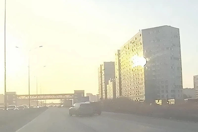 Автохам на объездной Тюмени попал на видео