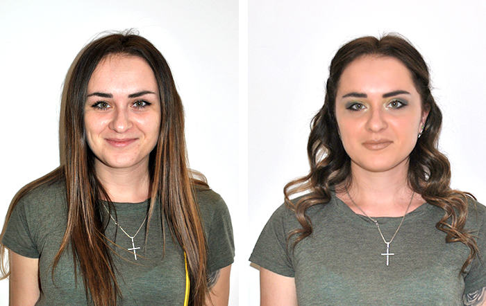 девушки до и после макияжа: фото