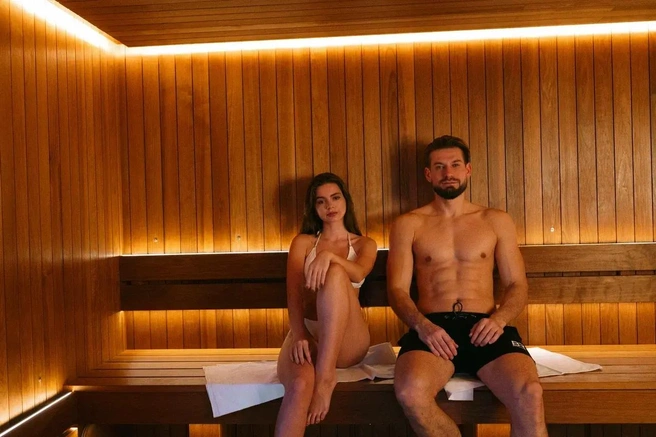 В термах четыре вида бань и открытый горячий бассейн | Источник: ООО&nbsp;«ХВОЯ.СИТИ»