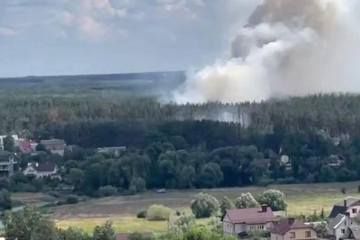 Жители воронежского микрорайона Боровое встревожены столбом дыма