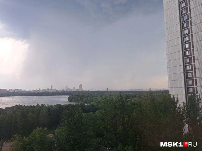 Дождь бьет в стекла. Москву и область накрыл мощный ливень с грозой: фото и видео | Источник: читательница MSK1.RU