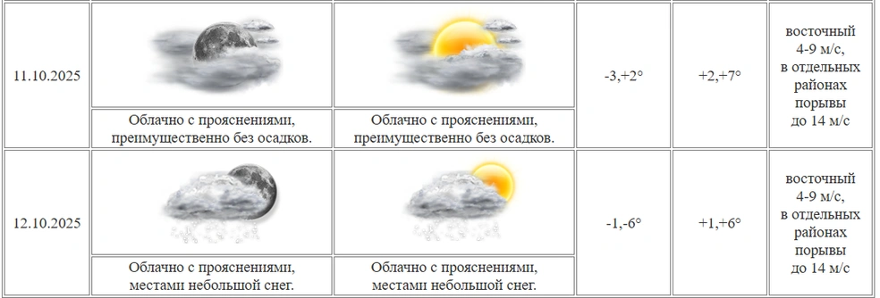 Курганские синоптики из ЦГМС на воскресенье показывают небольшой снег по области | Источник: Kurganpogoda.ru