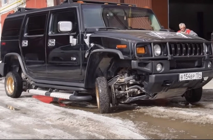 Русские умельцы поставили на Hummer диски от «Жигулей» и испытали его на наших дорогах (видео) | maximonline.ru