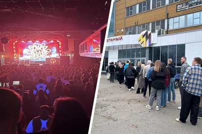 Аншлаг на выступлении Sqwoz Bab в Архангельске