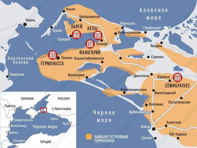 Карта античных городов | Источник: okokubani.ru