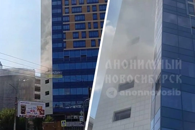 В недостроенном ТЦ «Подсолнух» на улице Ватутина произошел пожар