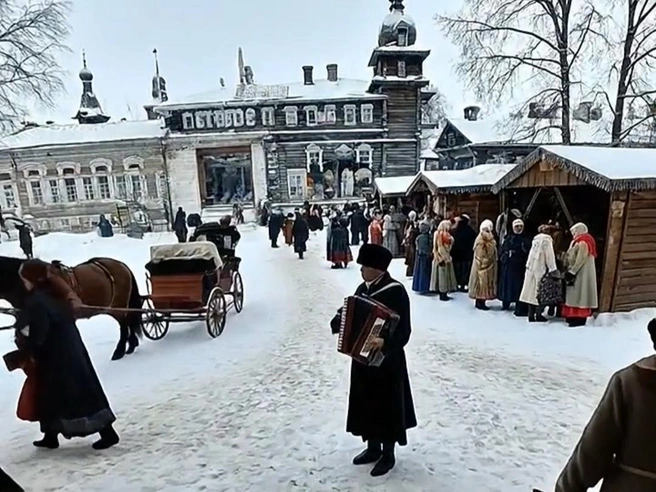 Хотели бы вы прогуляться по заснеженным улицам Царицына? | Источник: «Денискины рассказы» / T. me