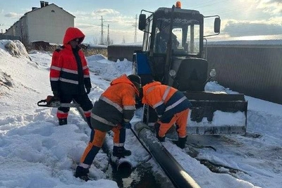 В Кургане устранен крупный засор на коллекторе