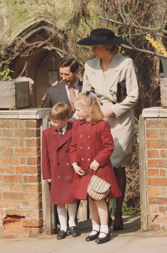 1988 годПринц Чарльз, принцесса Диана, принц Уильям и Зара Филлипс