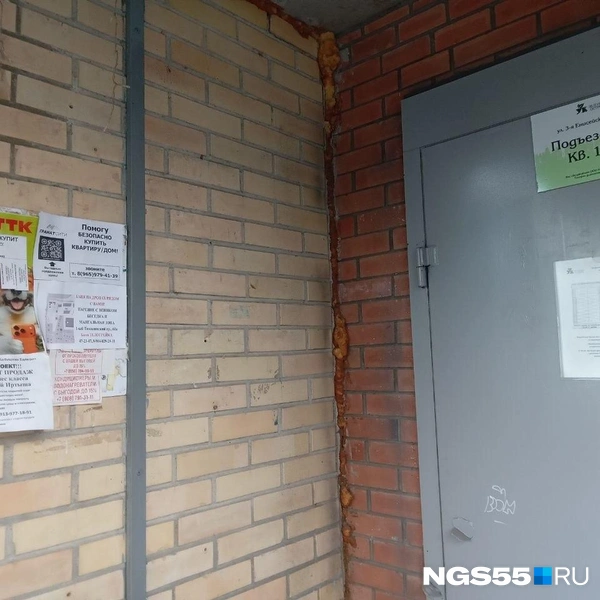 Так выглядит подъезд дома на улице 3-я Енисейская | Источник: NGS55.RU