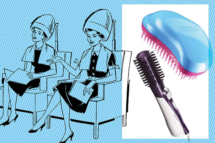 Расческа, Tangle Teezer; фен-щетка AS530E, BaByliss