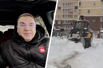 Perm mayor drives to inspect road cleaning after snowfall