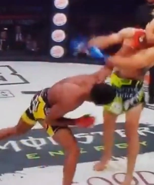 Боец MMA уложил соперника молниеносным нокаутом. И это серебро Bellator (видео)