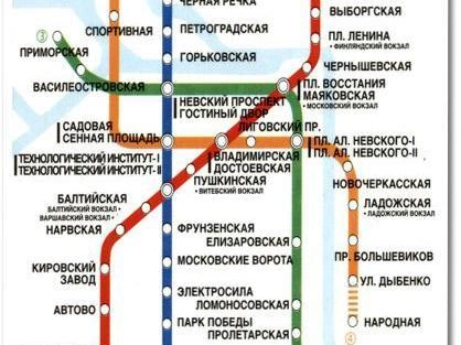 Схема петербургского метро в 2006 году | Источник: «Петербургский метрополитен»