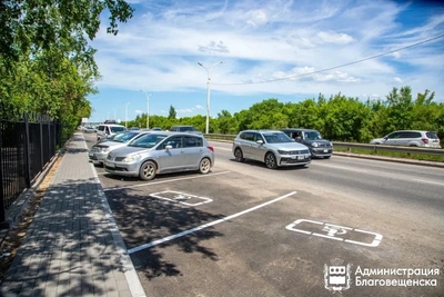 Парковка на Новотроицком шоссе в Благовещенске готова раньше срока