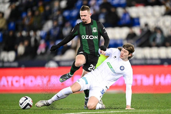 Второй тайм проходил чуть менее активно, чем первый | Источник: ФК «Краснодар» / t.me