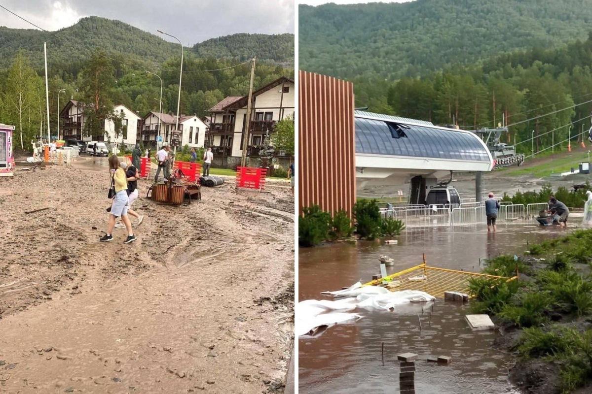 На Алтае на горнолыжном курорте Манжерок сошел сель — из-за погодных  условий перестали работать подъемники - 8 июля 2023 - НГС.ру