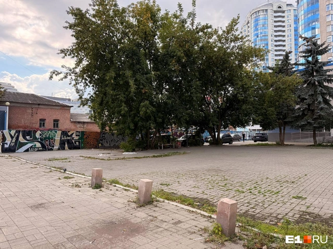 Изначально лавочки с Вайнера хранились здесь, но вскоре их убрали | Источник: Дарья Костомина / E1.RU