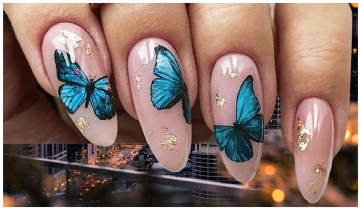 Слайдеры для ногтей с бабочками