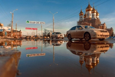 Arkhangelsk in 2016: PAZ Buses, Construction, and Advertising