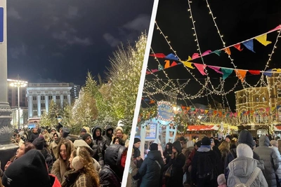 Толпы народа и силовики в центре Москвы