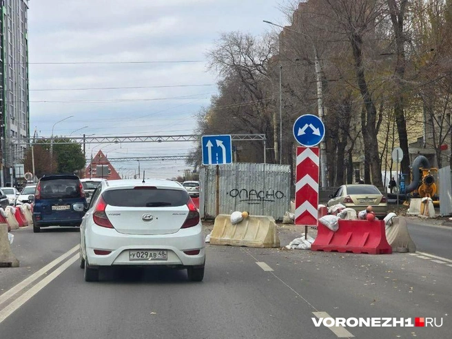 Из-за работ Московский проспект может застрять в огромных пробках после праздничных выходных | Источник: читатель Voronezh1.ru