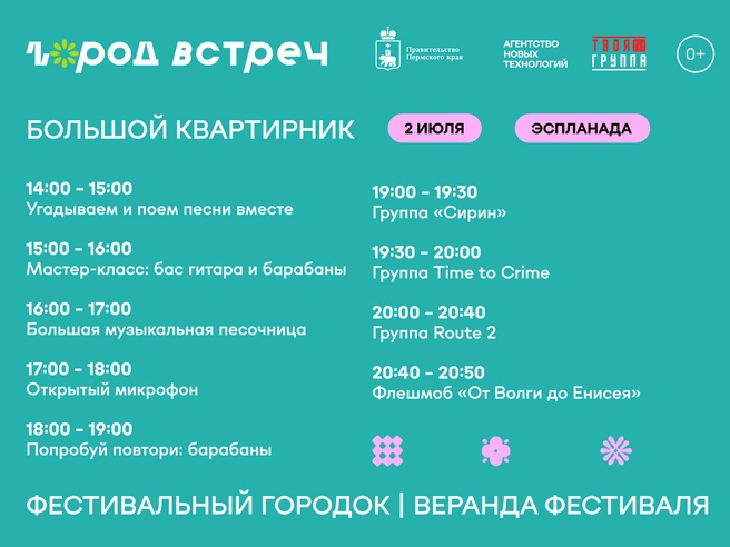Подробная программа Большого городского квартирника  | Источник: организаторы «Города втреч»