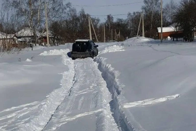 Селa Рязанской области заблокированы снегом