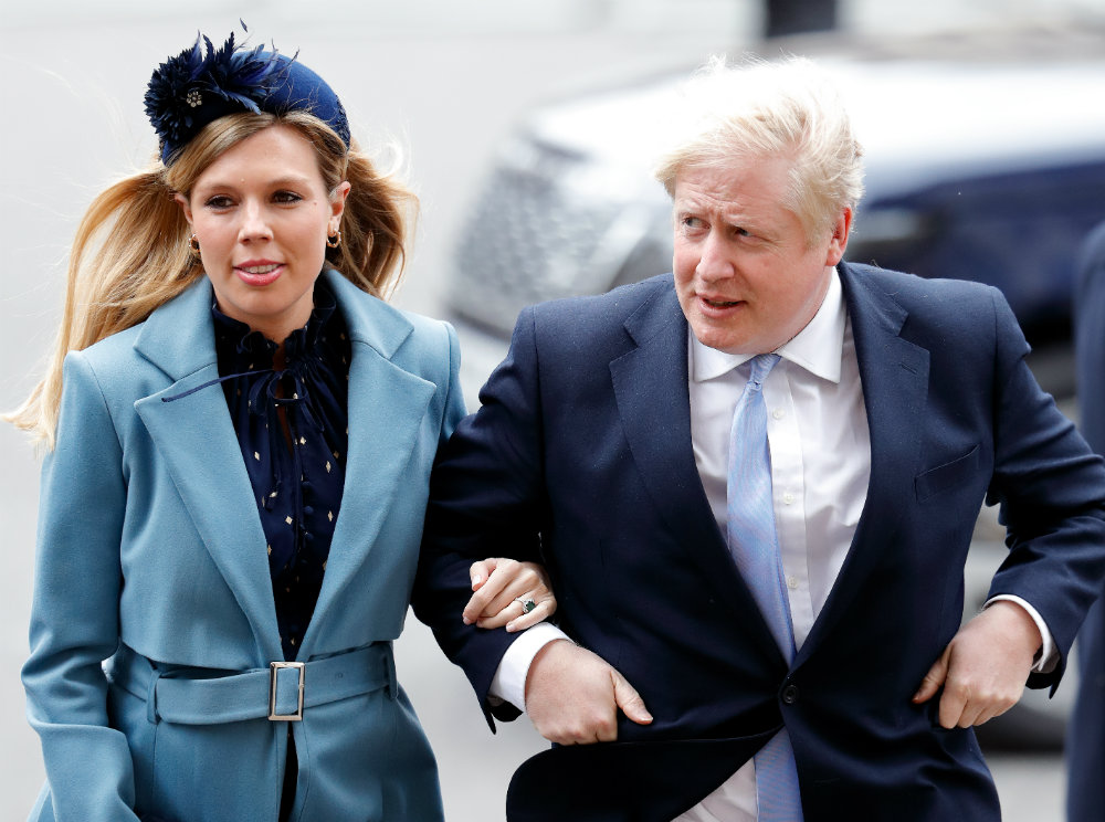 Кэрри Симондс и Борис Джонсон у Вестминстерского аббатства, 9 марта 2020 | marieclaire.ru