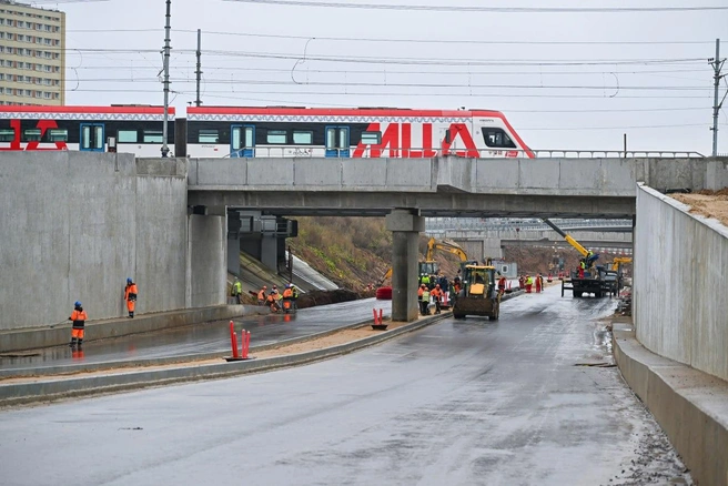 Строительство магистрали на северо-западе Москвы | Источник: Мэр Москвы Сергей Собянин / T.me