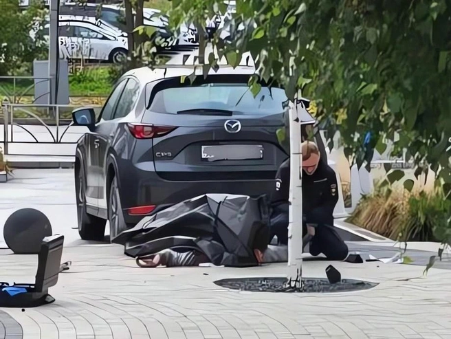 Тело заметили под окнами дома на Репина | Источник: читательница E1.RU