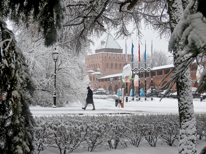 Первый снег в Нижнем Новгороде появился в ноябре | Источник: Наталья Бурухина / NN.RU