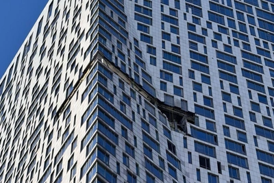 Последствия атаки БПЛА на Мосфильмовской