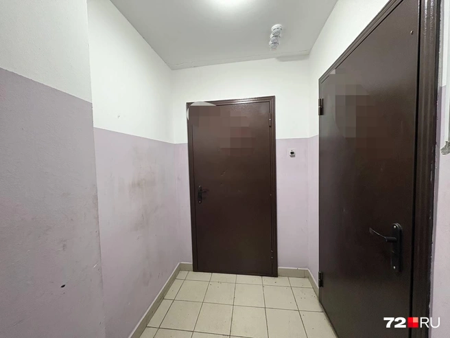 Семья живет в квартире прямо. Никто там не открыл двери. Наша журналистка стучалась и к их соседям, но там, судя по всему, никого тоже не было | Источник: Мария Токмакова / 72.RU