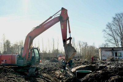 Новый канализационный коллектор на Железнодорожной в Вологде
