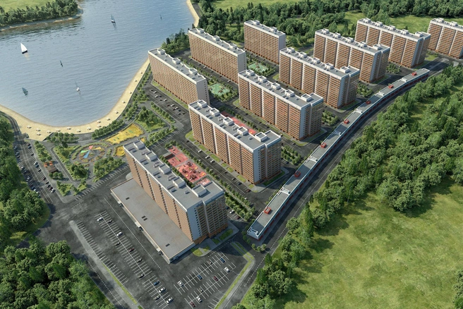 Микрорайон расположен в экологически чистом районе на берегу озера Каменка | Источник: «Арго»