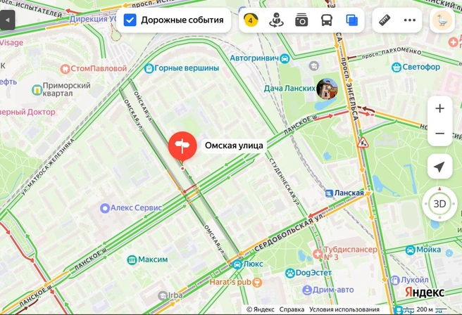 Можно ехать, а не плыть. «Маленькое озеро» на севере Петербурга осушили, впереди — ремонт | Источник: Яндекс Карты
