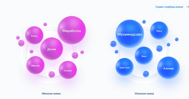 Редкие имена | Источник: zags.nalog.gov.ru